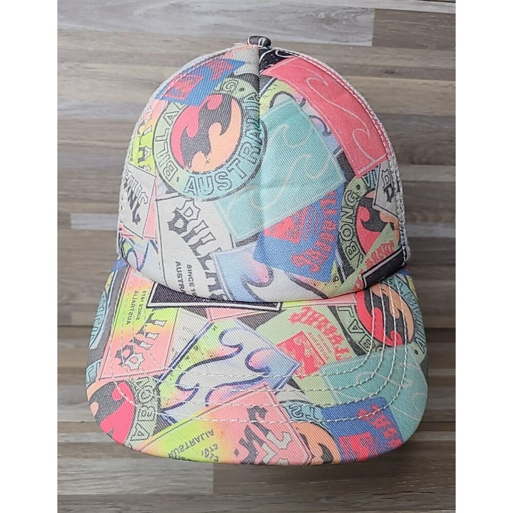 Y2K Billabong Surfer Multi‎ Colored Adult Size Adjustable Mesh Snapback Hat